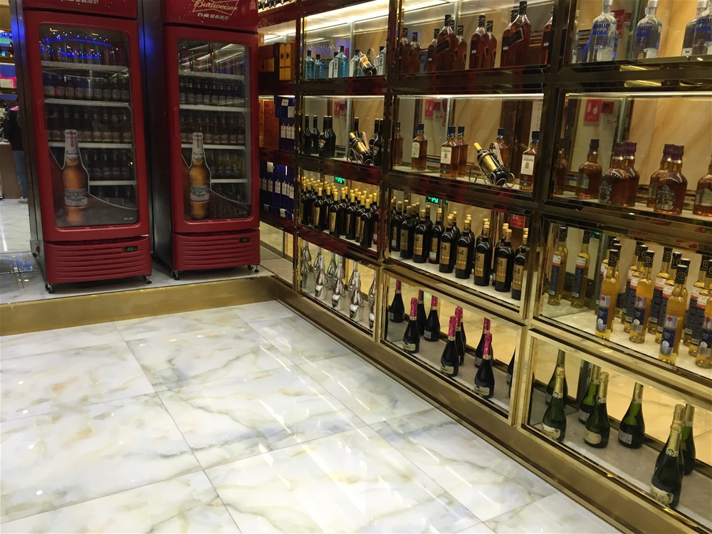 KTV公共區采用91看片的免费的网站陶瓷磚微晶石西班牙-翡翠玉KWD58001鋪貼