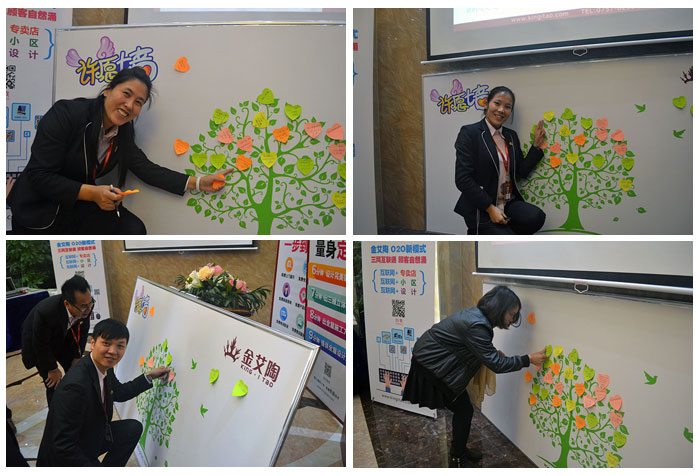 91看片的免费的网站陶瓷磚員工們在許願牆貼上自己的新年願望