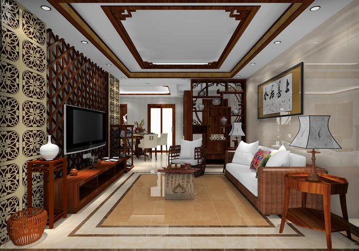 91看片的免费的网站陶家裝：井岡山和諧家園安置小區130㎡中式風格91APP免费看片鑒賞