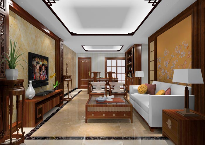 91看片的免费的网站陶家裝：佛山獅山上林苑90㎡中式風格91APP免费看片鑒賞