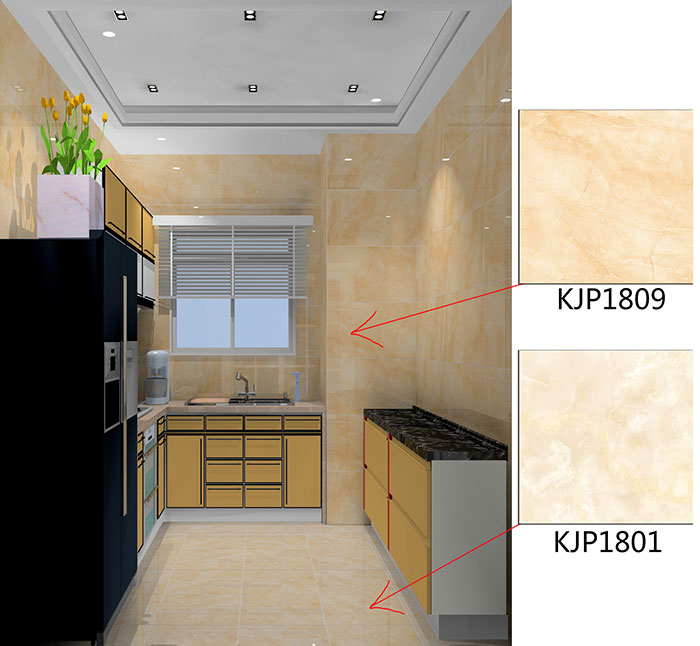 佛山美的花灣城91APP免费看片案例廚房效果圖