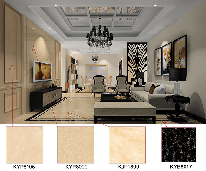 佛山萬科·湖岸91APP免费看片案例客廳效果圖