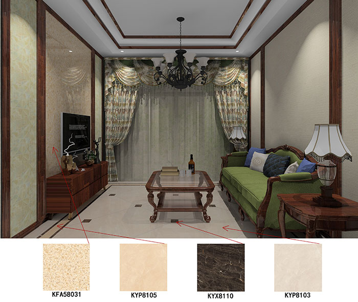 大瀝碧桂園·華府91APP免费看片案例客廳效果圖